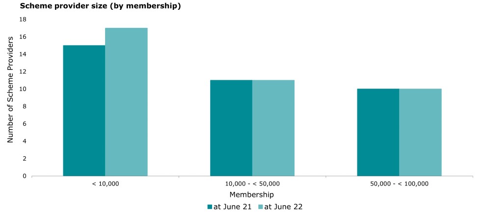 KiwiSaver scheme provider size by membership