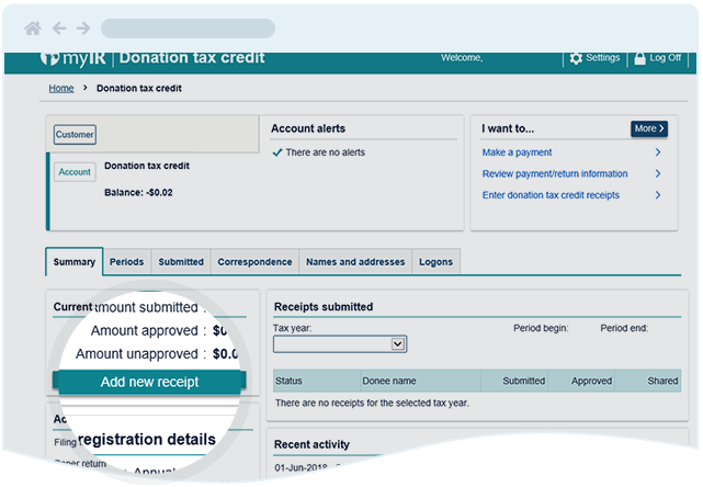 Submit A Donation Receipt