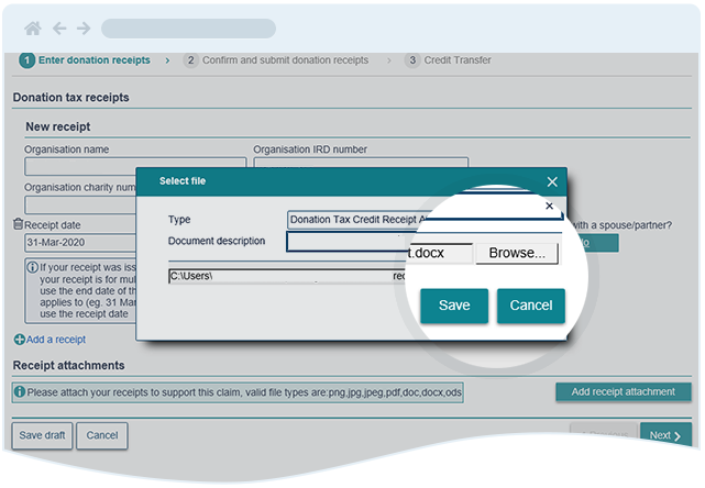 Submit A Donation Receipt
