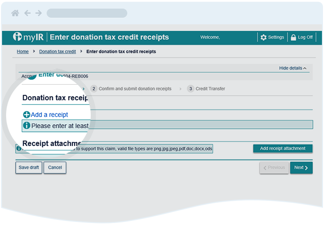 Submit A Donation Receipt