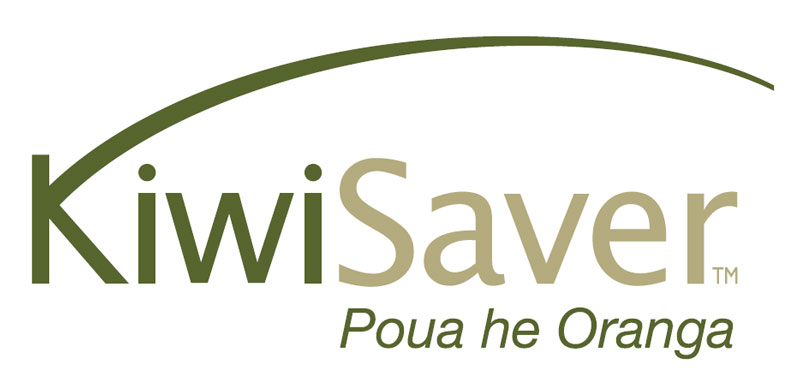 KiwiSaver Poua he Oranga - Green and stone text on white background